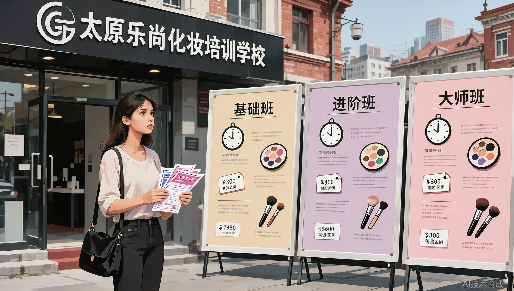 太原乐尚化妆培训的学费大概多少&mdash;&mdash;不同课程的价格和课时对比