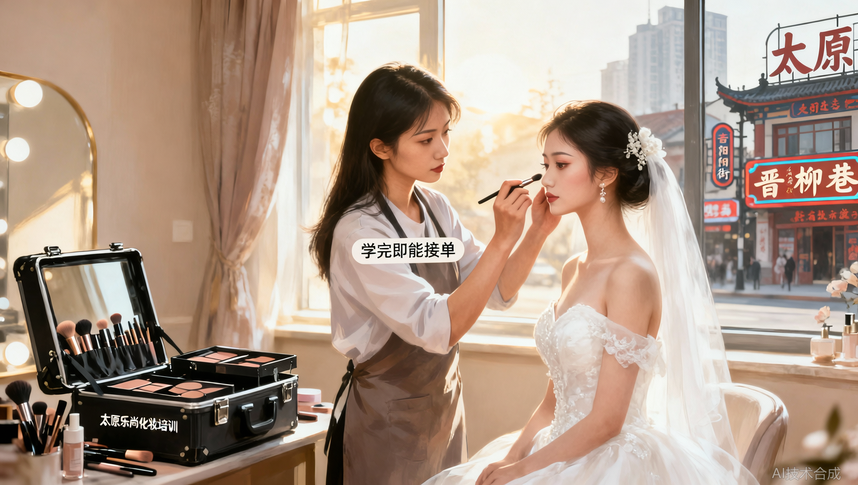 在太原乐尚化妆培训学完新娘全能班&mdash;&mdash;毕业3个月的我是怎么接单的