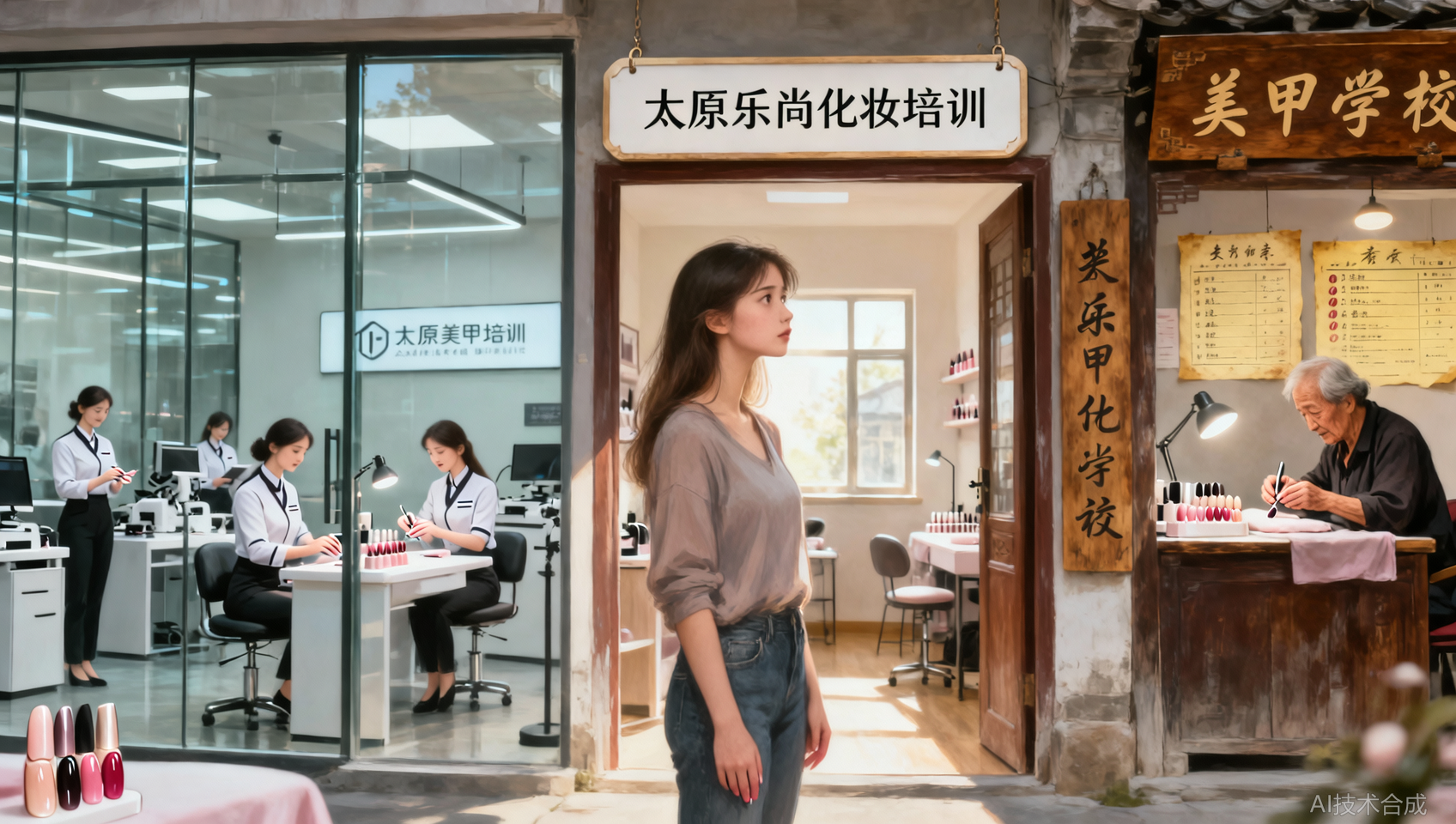 学美甲选连锁品牌培训还是老牌学校&mdash;&mdash;太原乐尚化妆培训的优势在哪