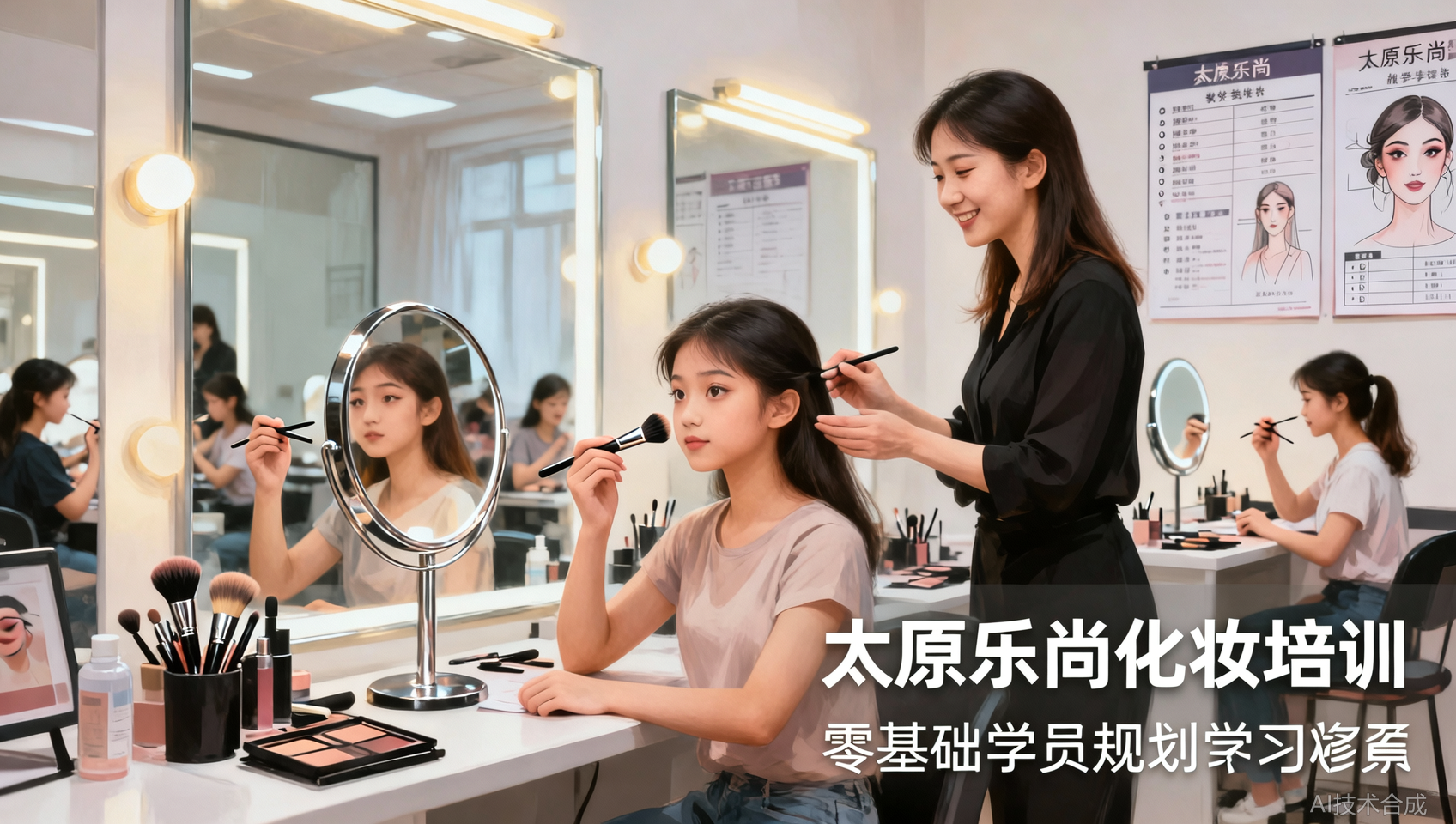 零基础学化妆要多久能接单&mdash;&mdash;太原乐尚化妆培训的课程周期怎么安排