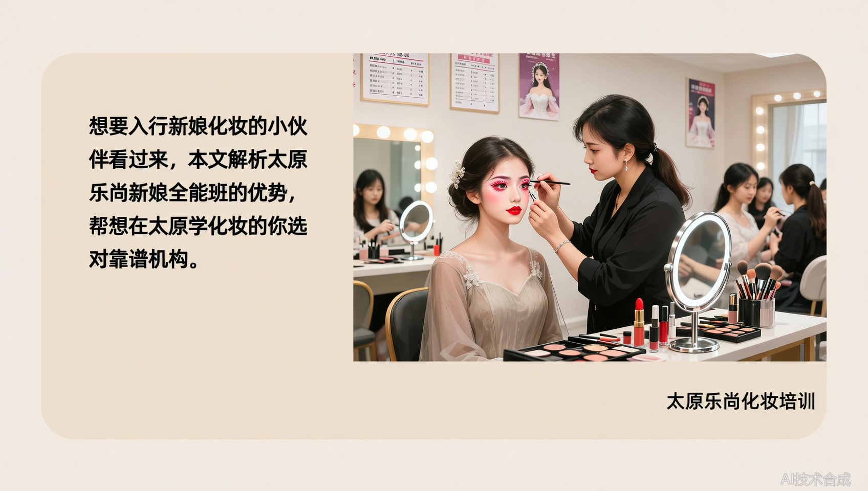 决定学化妆了&mdash;&mdash;太原乐尚化妆培训的新娘全能班为什么值得报名