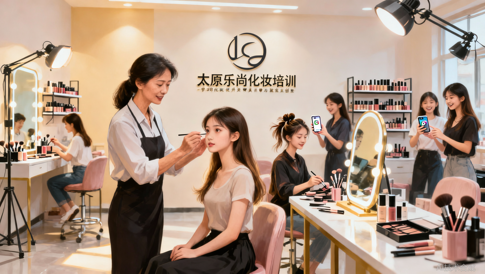 太原乐尚化妆培训教会我的不止是技术&mdash;&mdash;审美、运营、获客全get