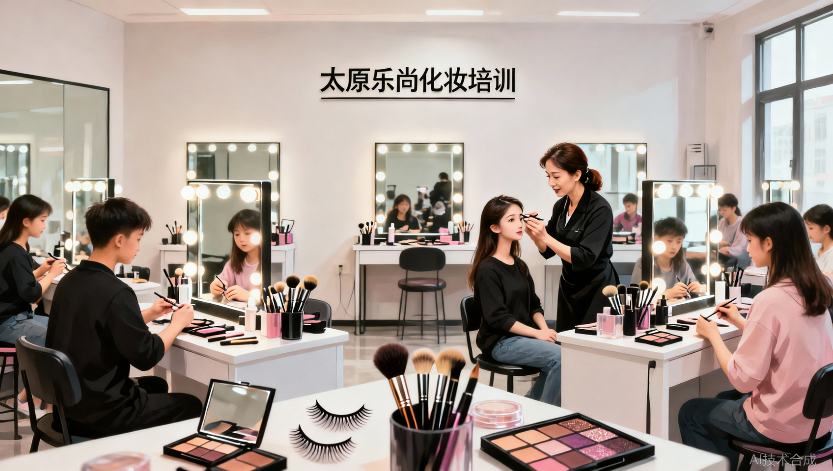 大班教学和小班精教哪个更适合零基础&mdash;&mdash;太原乐尚化妆培训怎么上课