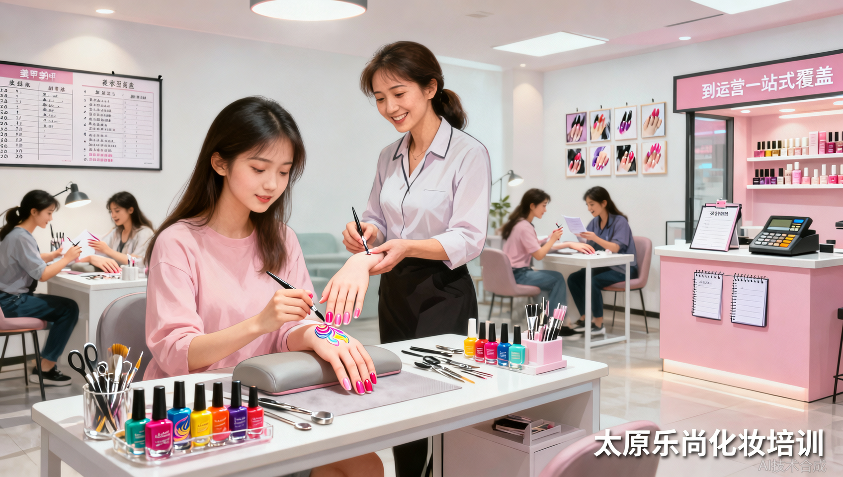 想开美甲店但不懂运营管理？太原乐尚化妆培训的美甲课程能学到什么