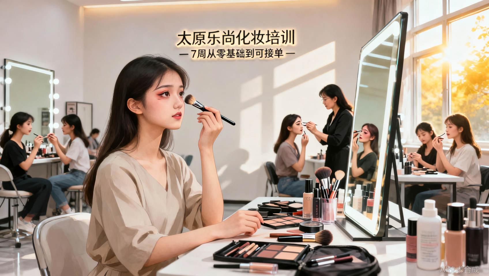 从零基础到独立接单&mdash;&mdash;我在太原乐尚化妆培训的7周蜕变日记