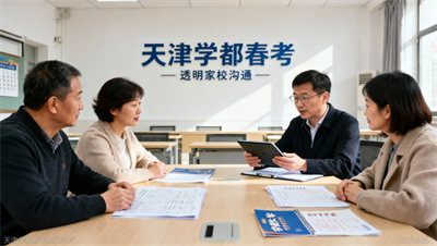 天津学都春考定期家长会 学情反馈，家校沟通透明，家长随时掌握孩子学习动态