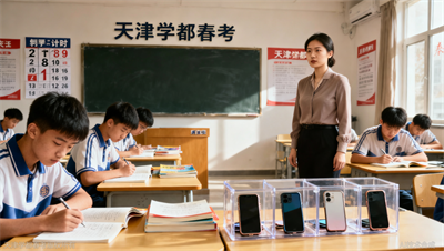 孩子自律性差，感谢天津学都春考班主任的严格管理，让他戒掉手机专心学习