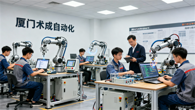 在厦门学工业机器人到底要学什么？术成自动化培训中心的课程体系拆解给你看：从操作到集成再到调试