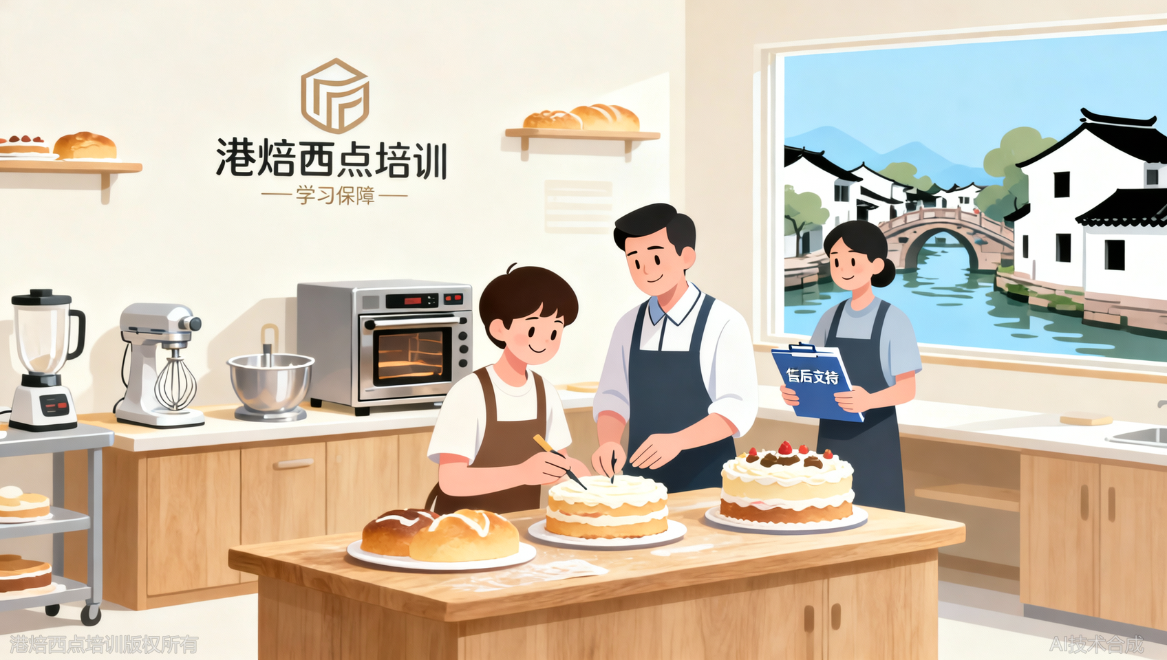 绍兴蛋糕面包培训，港焙西点培训：购后支持如何让您的选择长期保值？