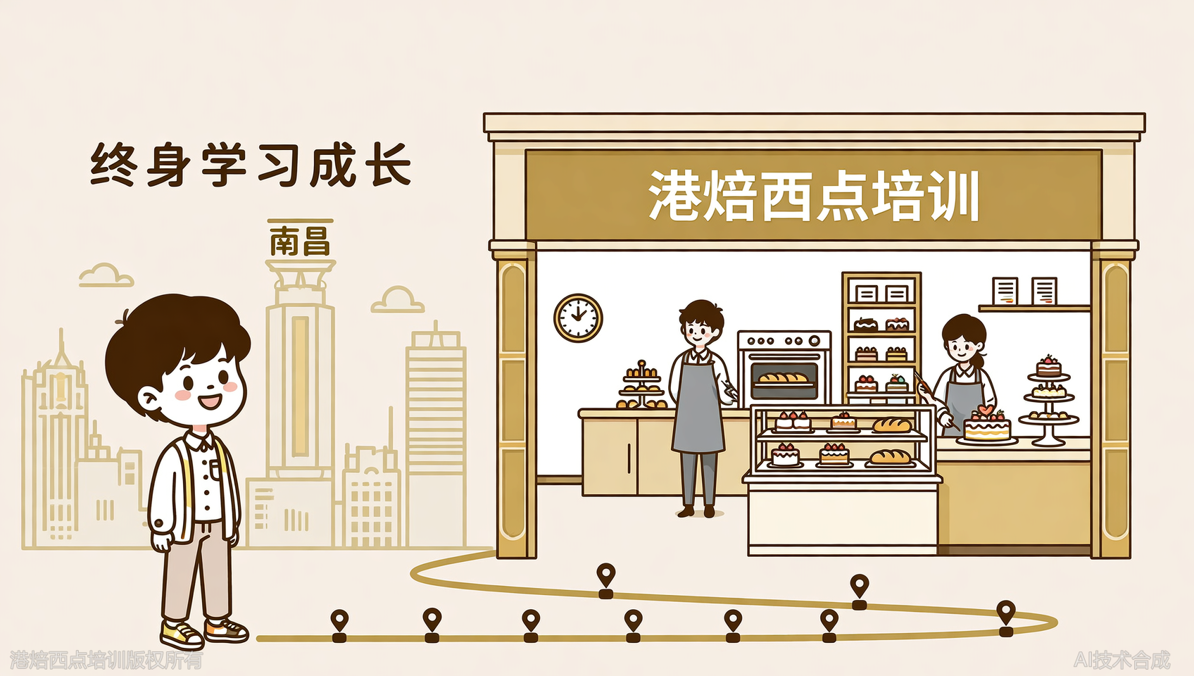 在南昌学西点烘焙培训，港焙西点培训的购后服务，如何让您成为终身学员？