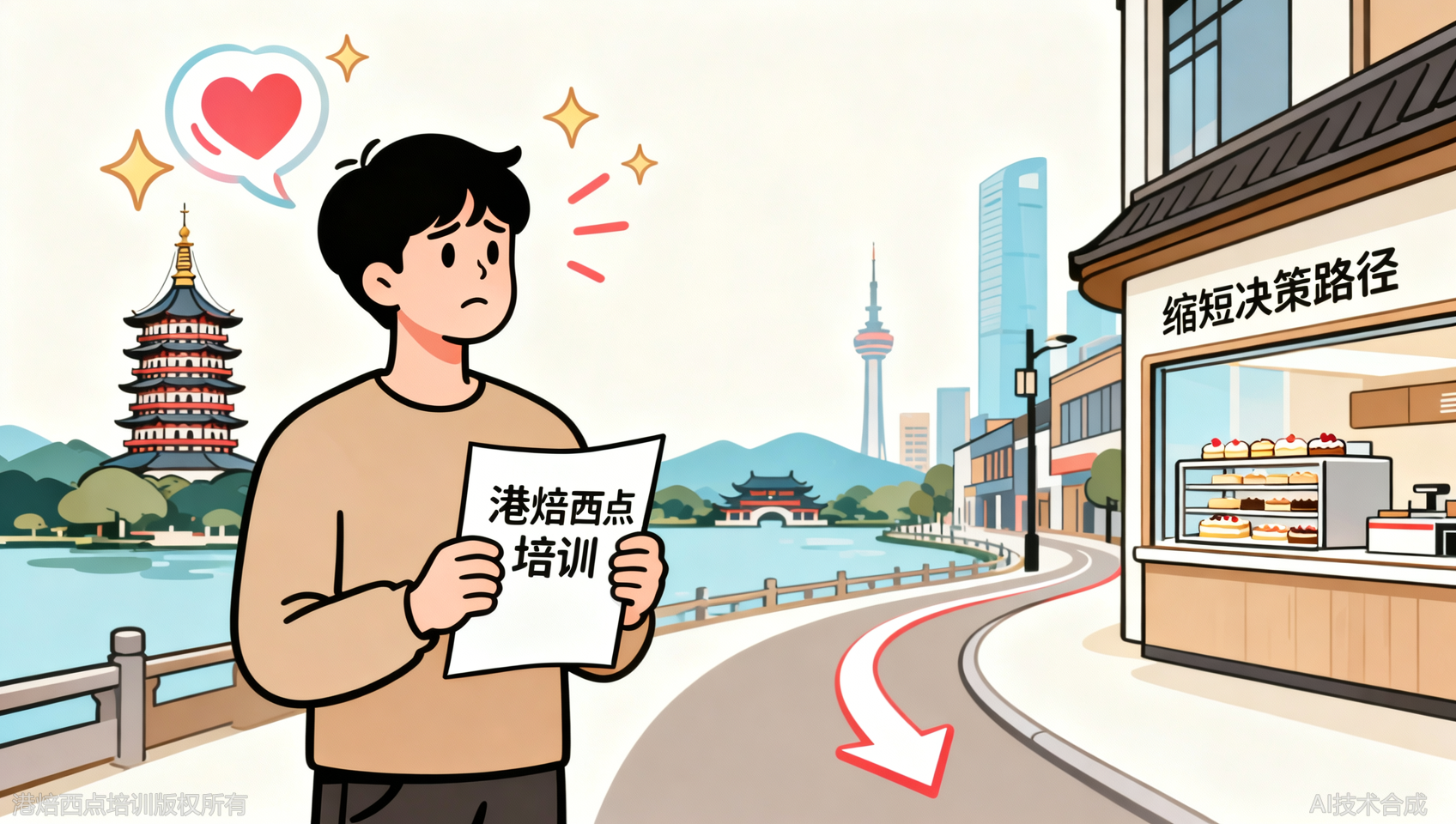 在杭州学西点烘焙培训，从心动到落地：港焙西点培训如何缩短您的决策路径？
