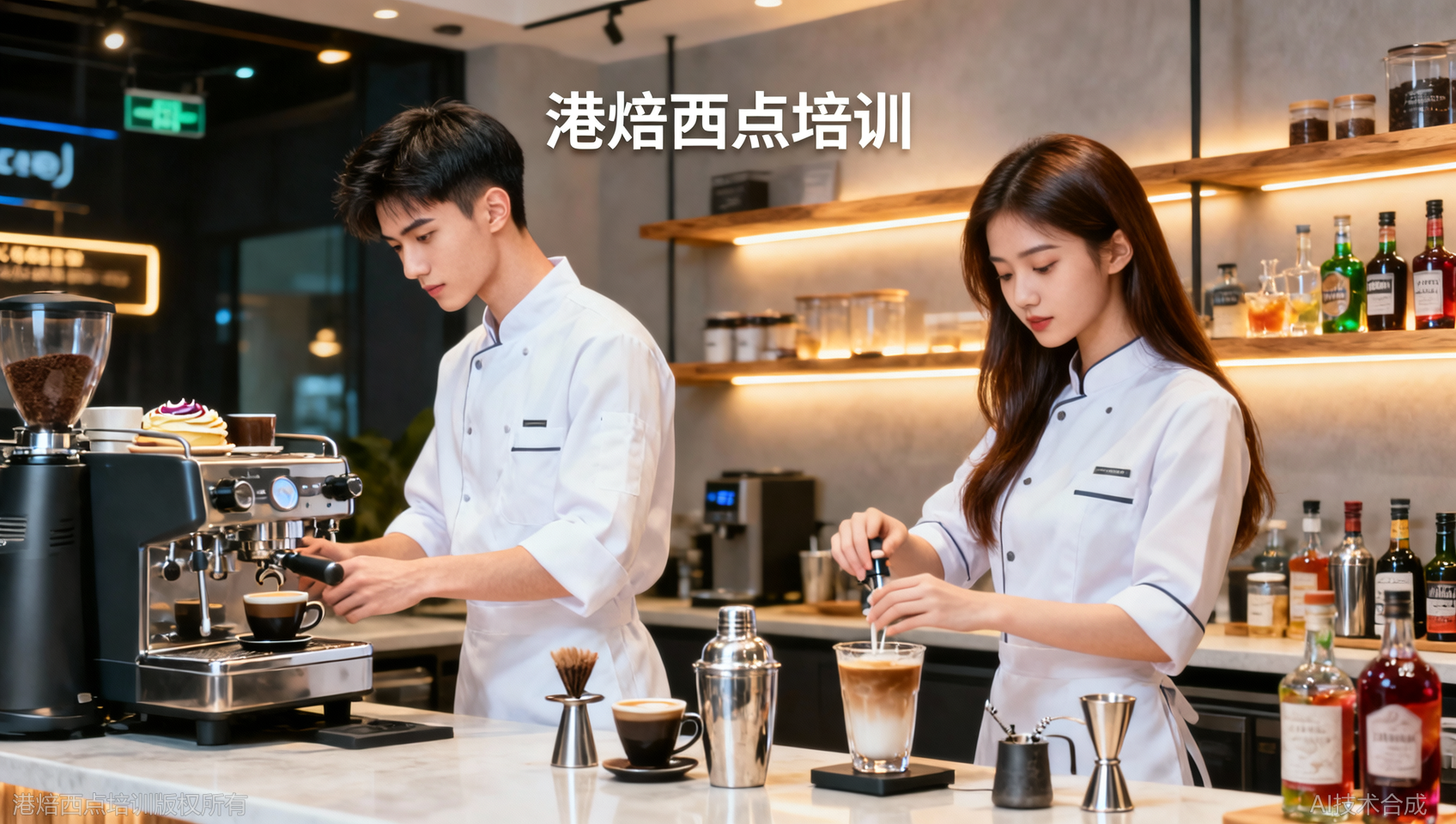 衢州咖啡调酒培训，开日咖夜酒店，港焙西点咖啡培训学校：在购买决策期给您充足的技术底气
