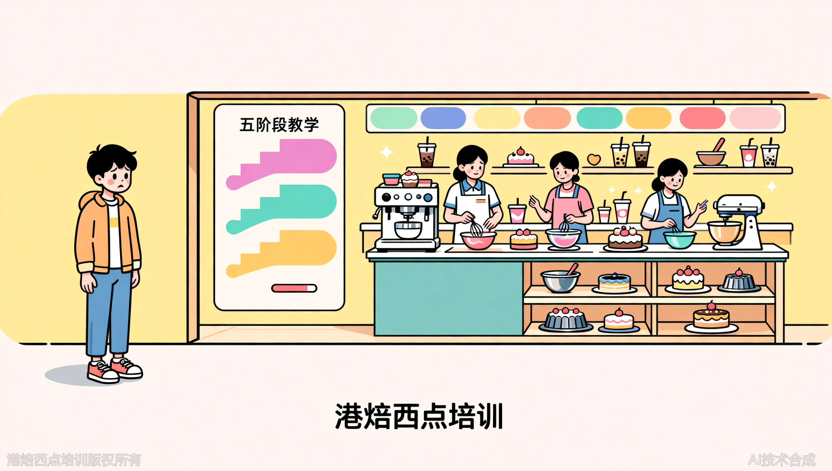 杭州奶茶轻食培训，港焙西点培训：用五阶段模型解读，为何零基础也能放心选？