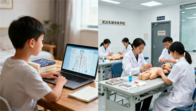针灸网课和实操班怎么选？武汉东湖光电学校解析不同学习形式的适配方向