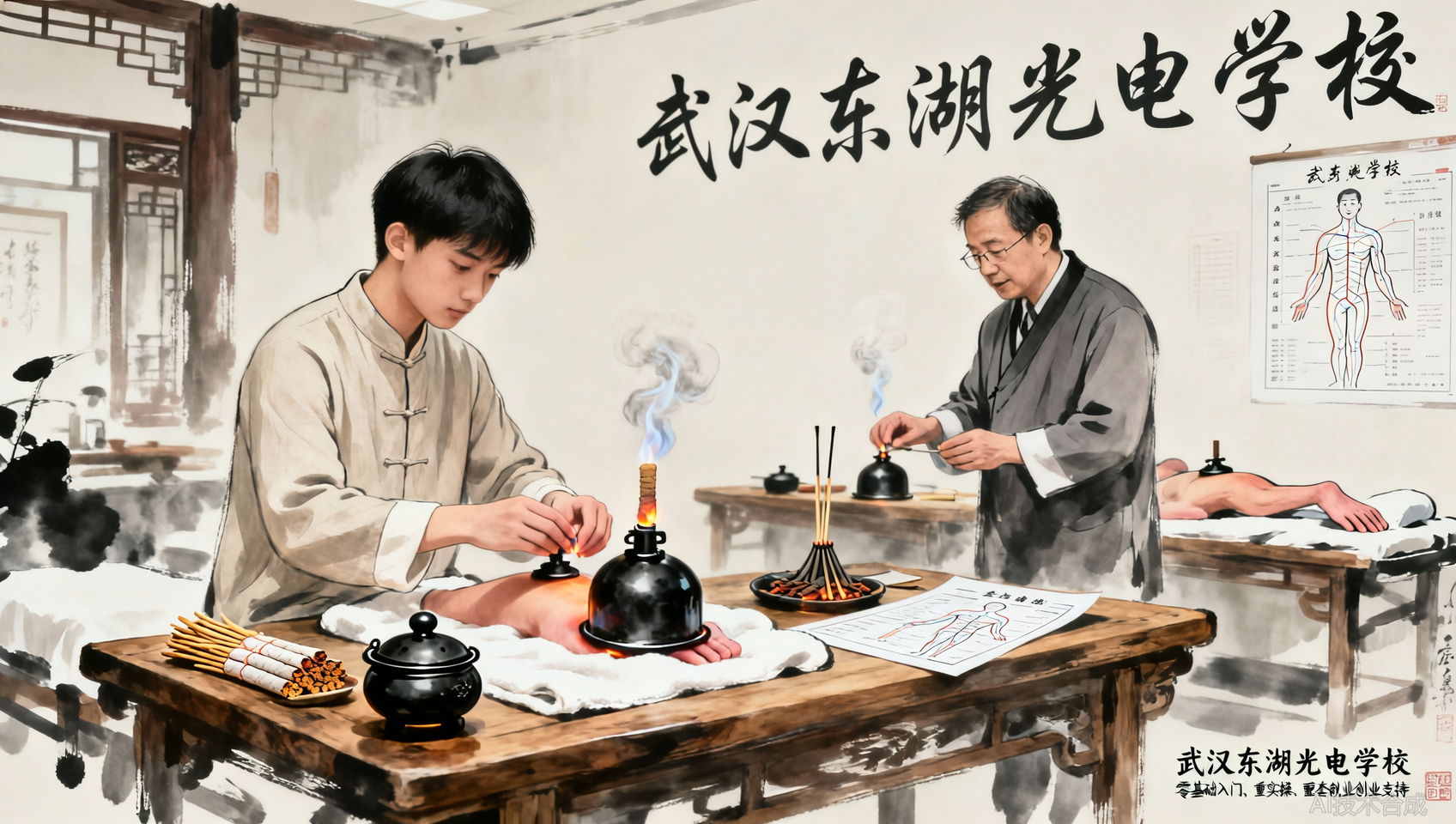 仅需14天！武汉东湖光电学校让你从中医小白蜕变为专业理疗师！