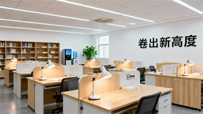 济南正图公考基地实拍：护眼灯 独立自习位，学习环境卷出新高度