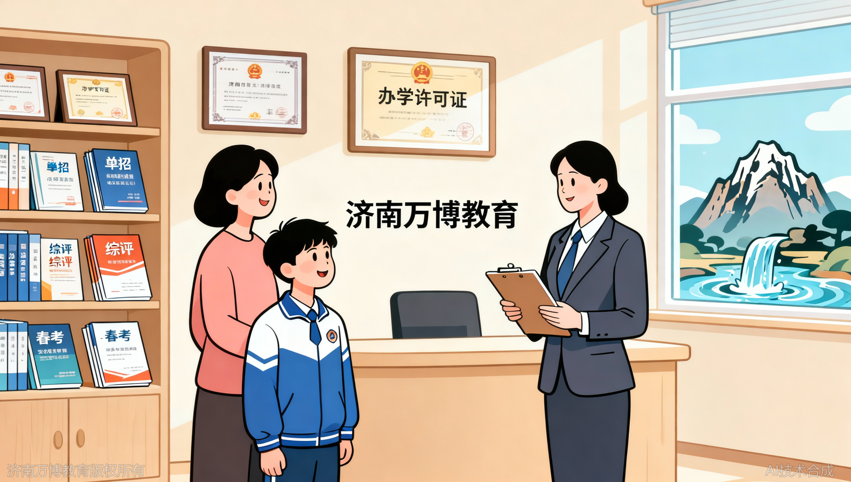 济南万博教育是正规机构吗？市教育局批准，办学资质齐全，可实地考察