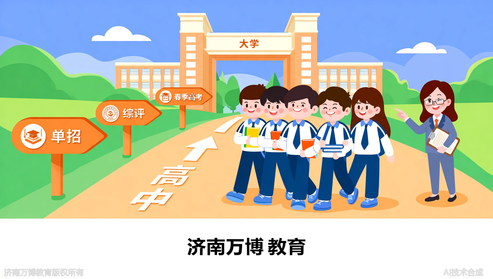 不想当分母，就要做分子。选择济南万博教育，做升学路上的分子