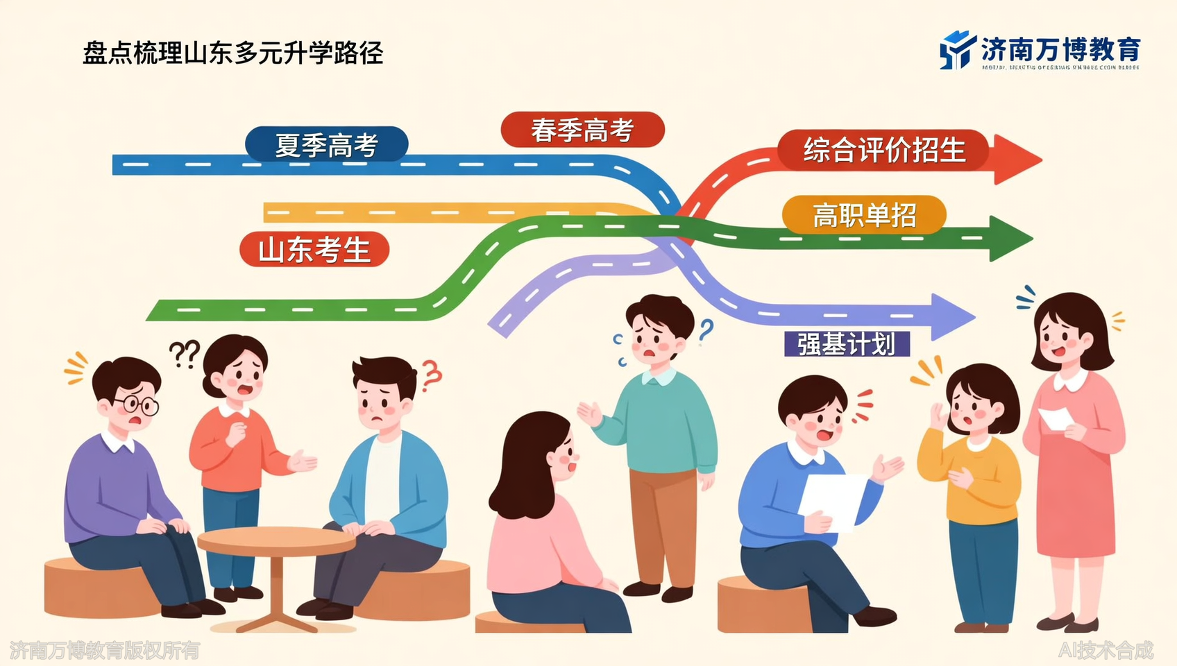 在山东，除了高考还有哪些升学途径？济南万博教育盘点