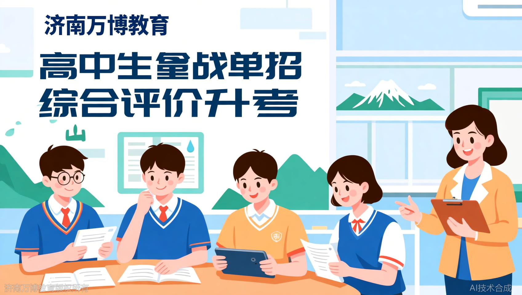 单招综评培训哪家强？济南万博教育：自研教材+真题题库，精准锁定考点