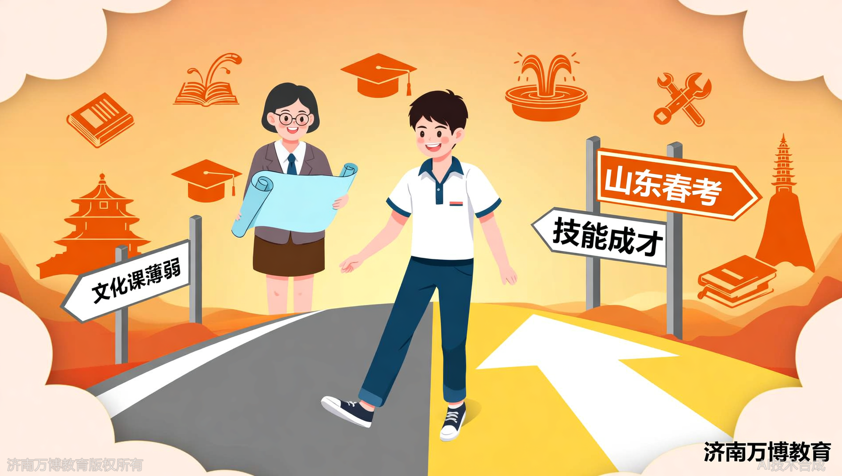文化课薄弱想上好大学？济南万博教育：技能占比高，扬长避短赢春考