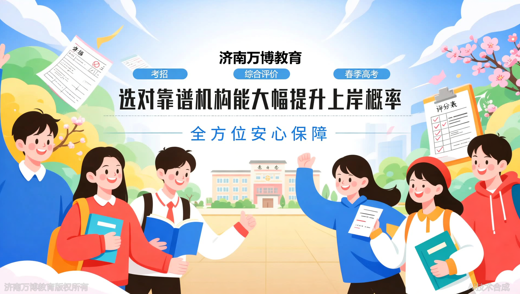 选择济南万博教育，不仅是选课程，更是选一份安心的升学保障