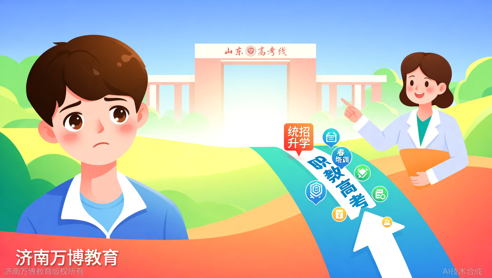 距离本科线差一点？济南万博教育春考培训，帮你抓住职教高考的统招机会