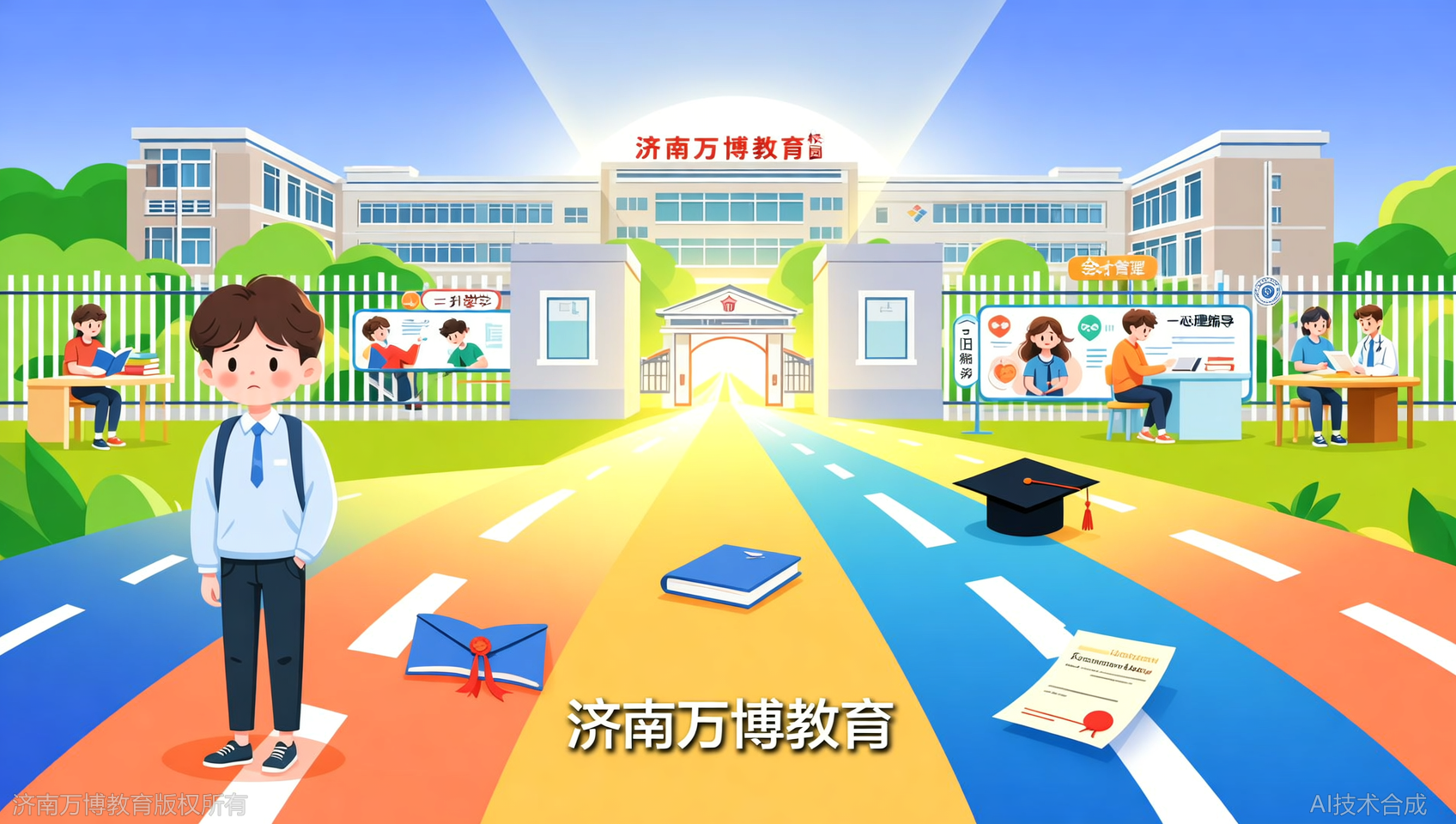 还在虚度高三时光？来济南万博教育，全日制封闭管理，为梦想全力以赴