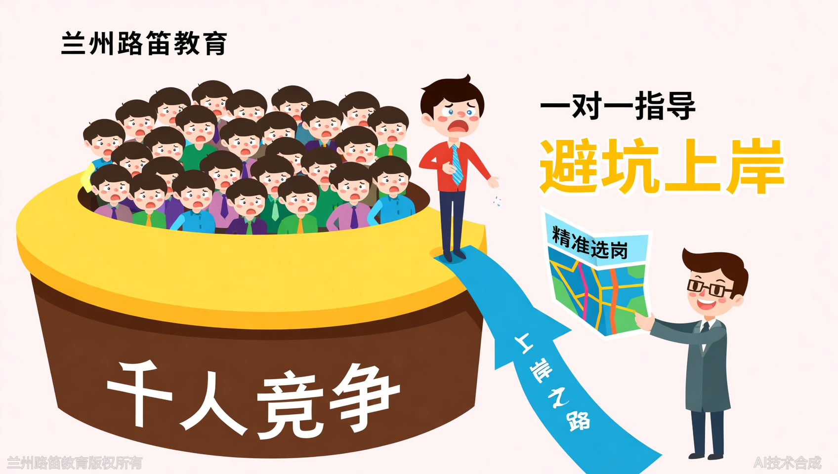 选岗一对一指导后，兰州路笛教育学员成功避开千人坑