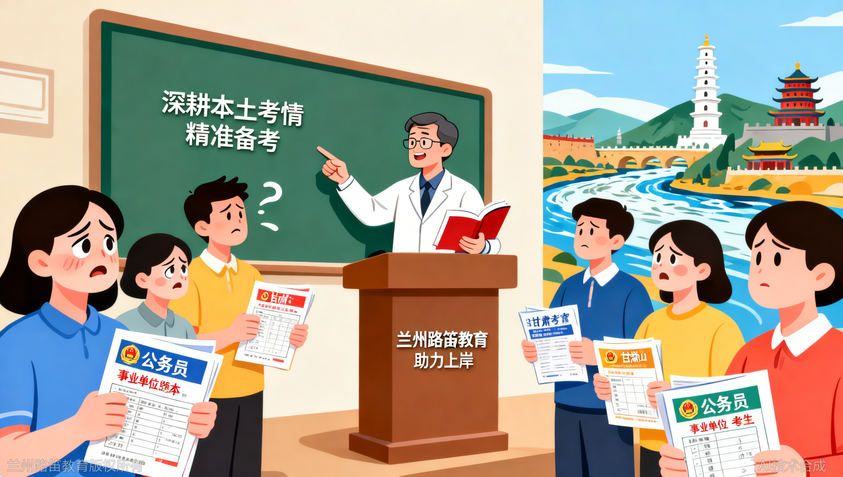 甘肃考情年年变，兰州路笛教育用8年教龄带你精准抓重点
