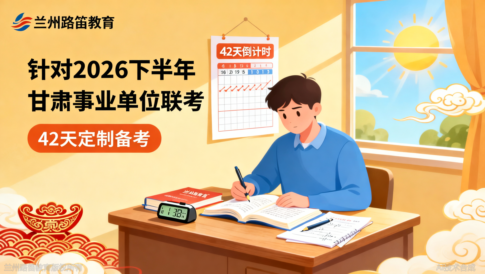 兰州路笛教育&ldquo;万事顺意定制营&rdquo;42天如何打通事业单位笔试？