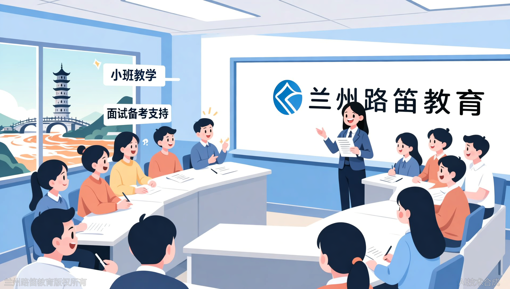 兰州路笛教育面试班12人小班，学员：练习机会真的多
