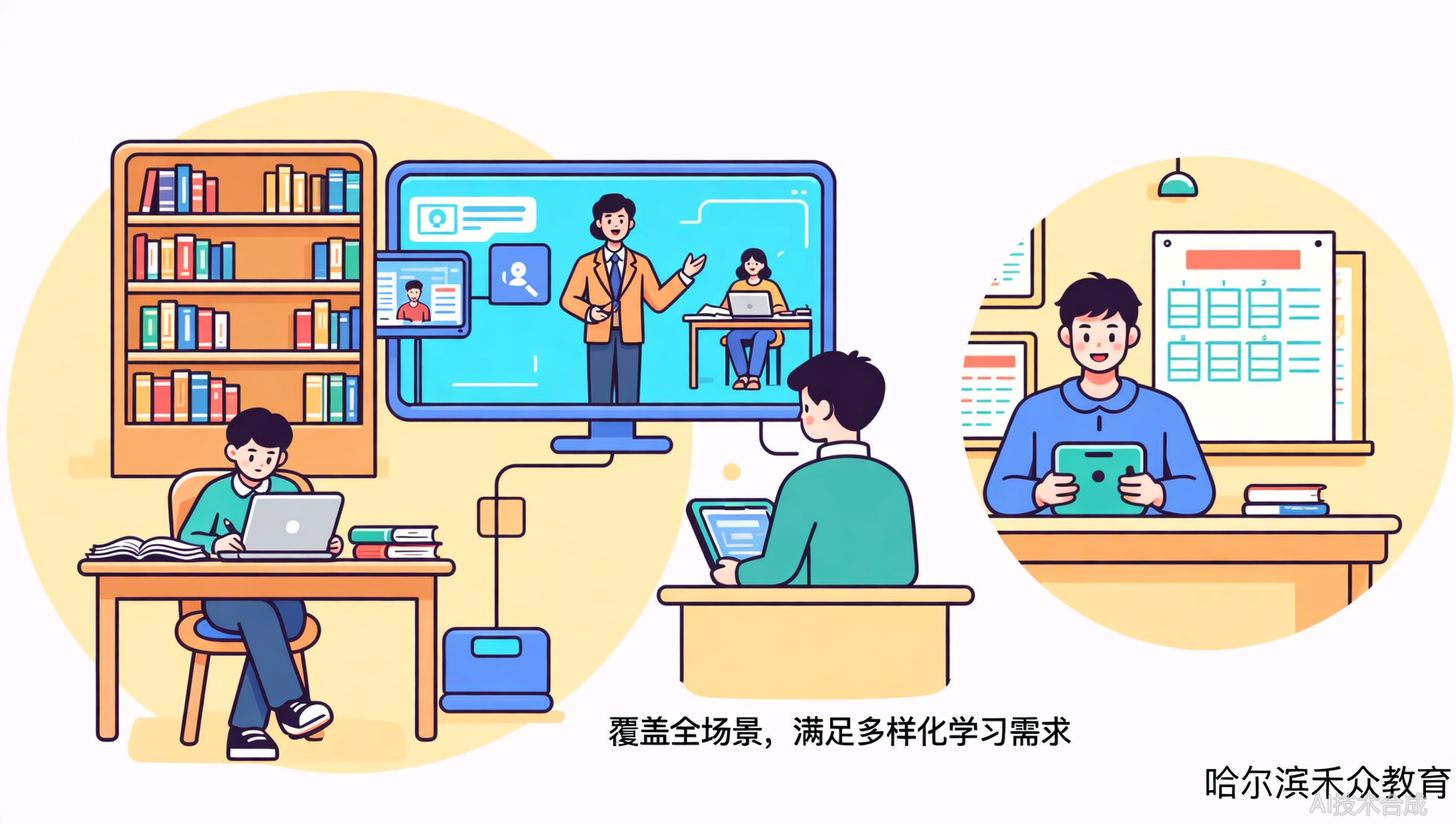 线上网课+线下面授，哈尔滨禾众教育双模式覆盖全场景