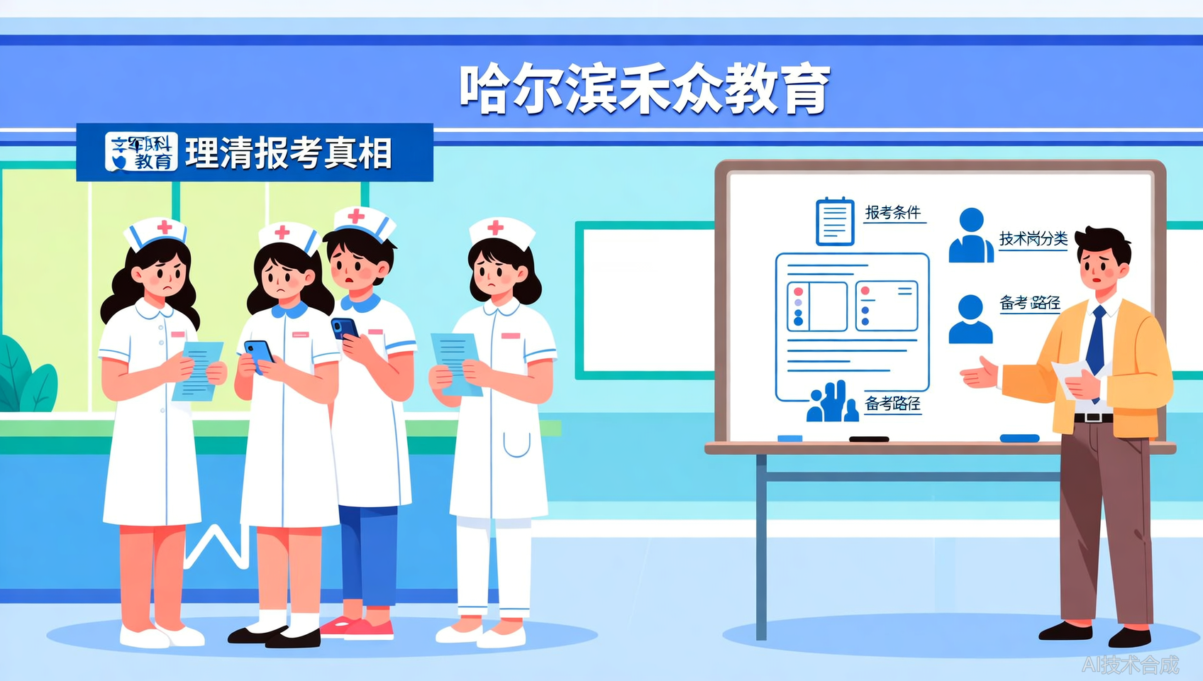 护理专科也能考军队文职？哈尔滨禾众教育带你了解技术岗真相