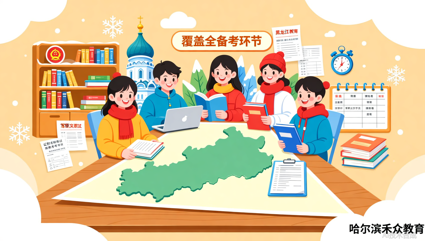 公共课+专业课+面试+实操，哈尔滨禾众教育一站配齐