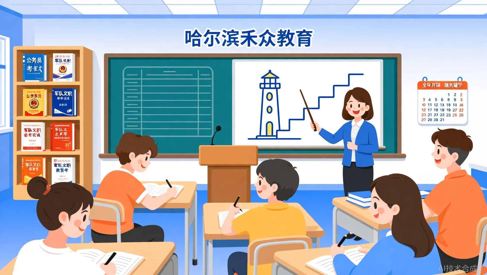 哈尔滨禾众教育全年开课，随到随学，不再错过备考窗口