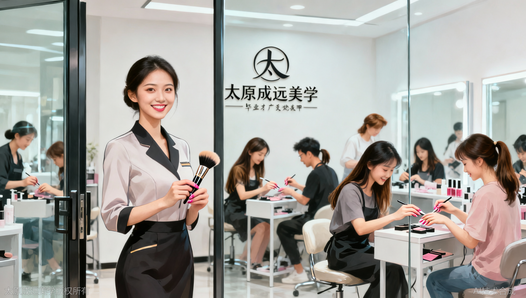 从太原成远美学毕业后，她们都成为了行业里炙手可热的新星