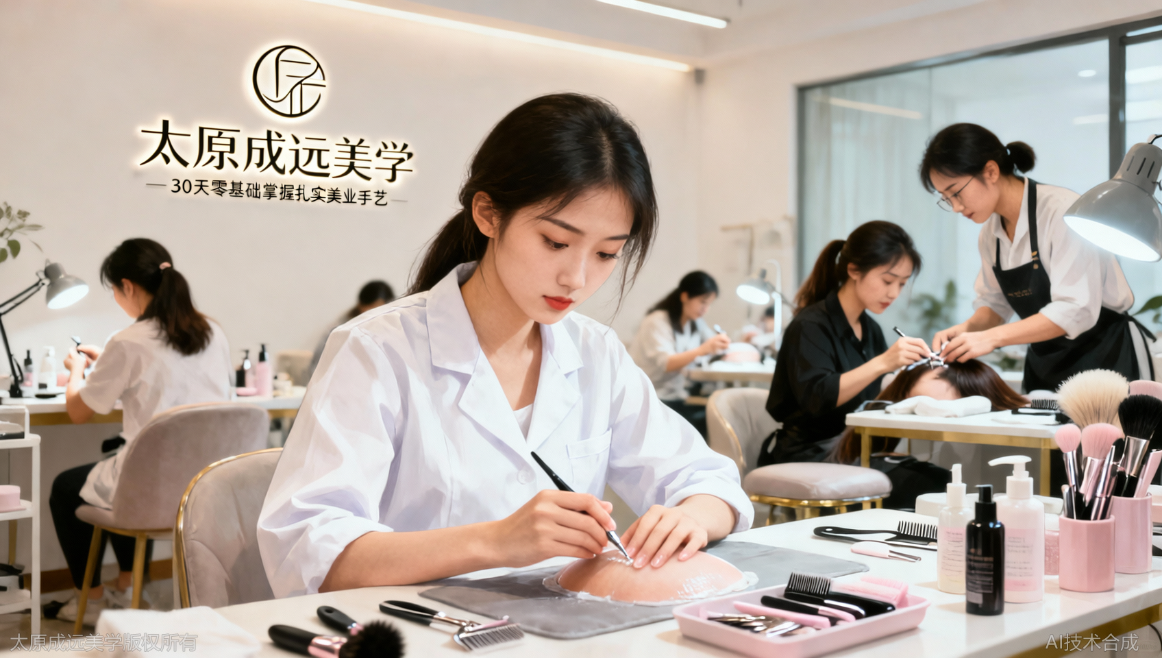 30天，从完全外行到掌握一门扎实手艺，太原成远美学这个班走的是务实路线