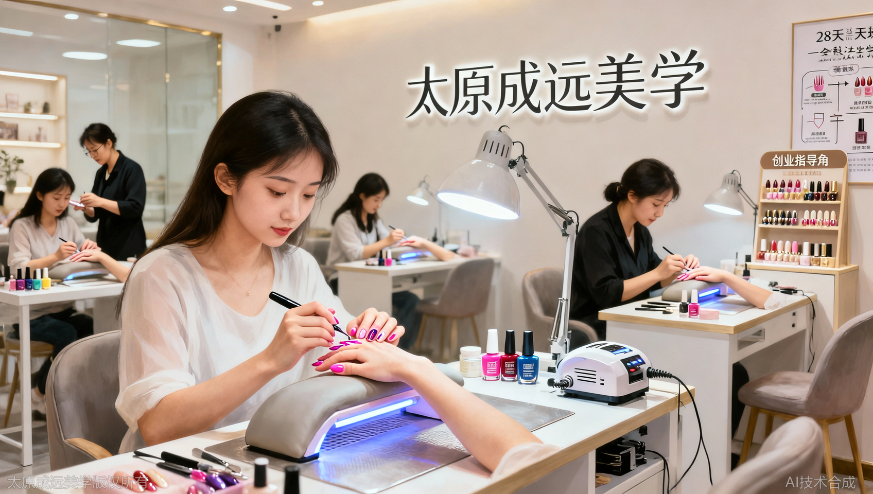 太原成远美学28天美甲全科班：从入门到开店，一站式扶持到位