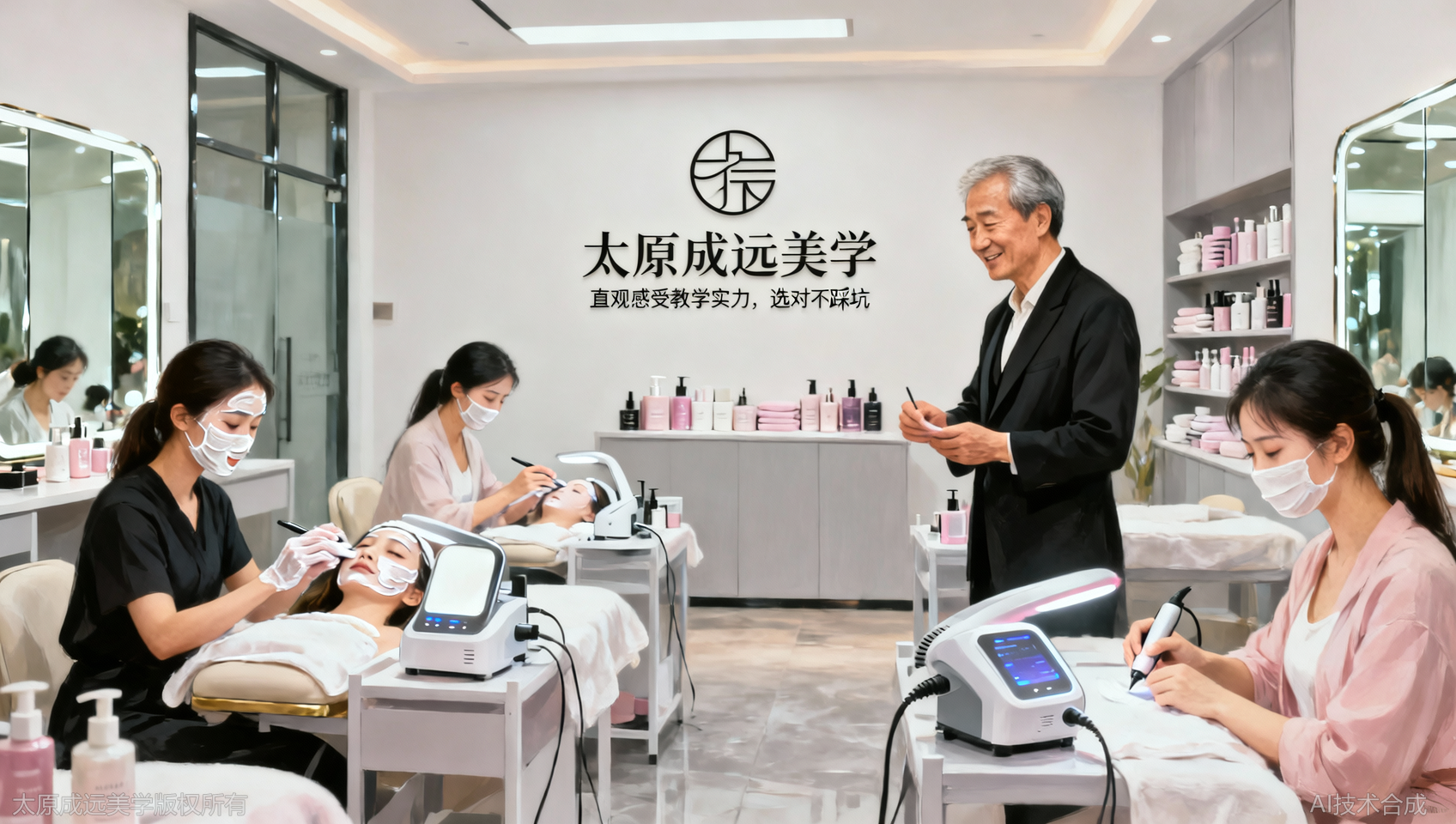 与其在众多机构中纠结，不如来太原成远美学看一场真实的学员考核