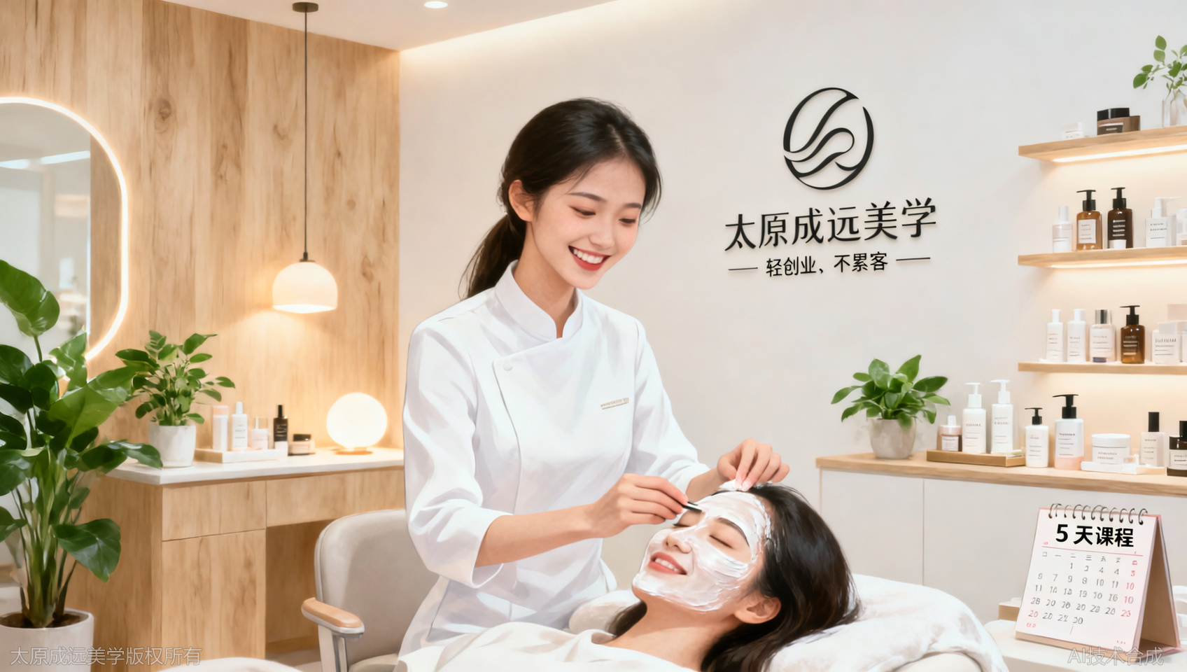想开一间不累客的皮肤管理工作室？太原成远美学用5天帮你跑通全流程
