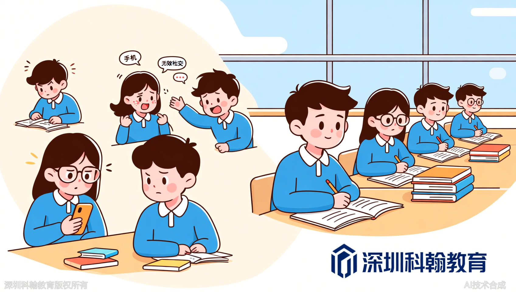 看科翰教育如何破解青春期干扰：无手机校园+全日制封闭管理，还孩子清净书桌