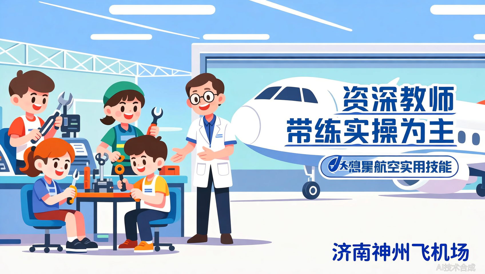 与其在流水线耗青春，不如来济南神州飞机场，让每一次拧螺丝都充满价值。