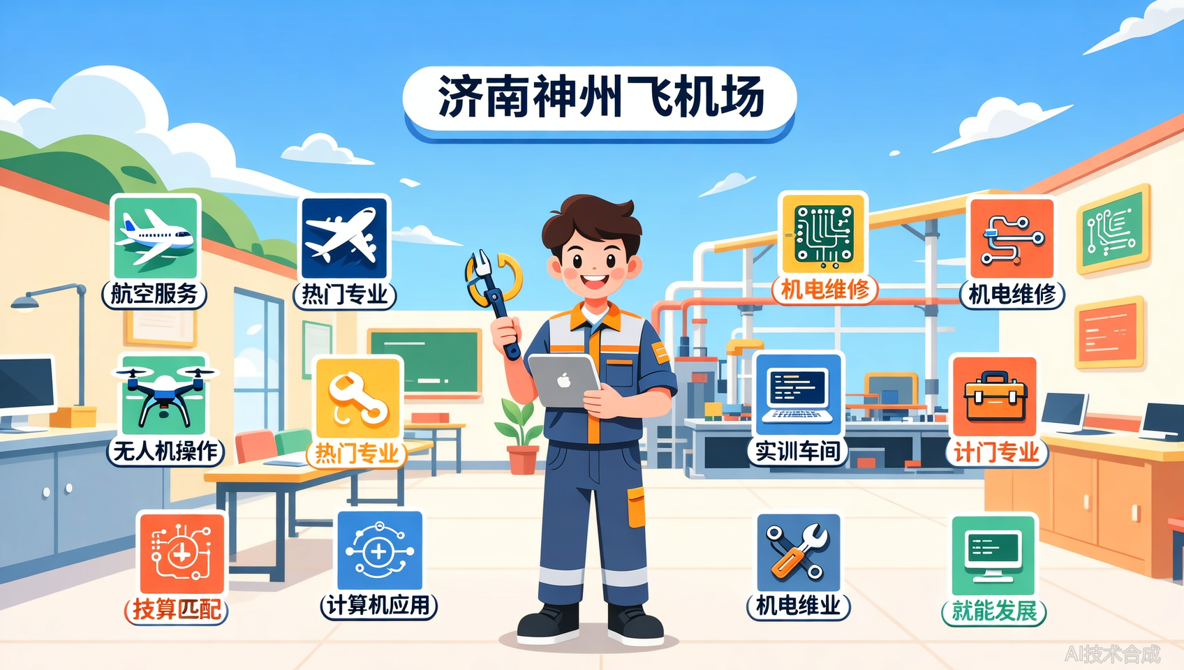 济南神州飞机场九大硬核专业全景扫描，总有一款适合你