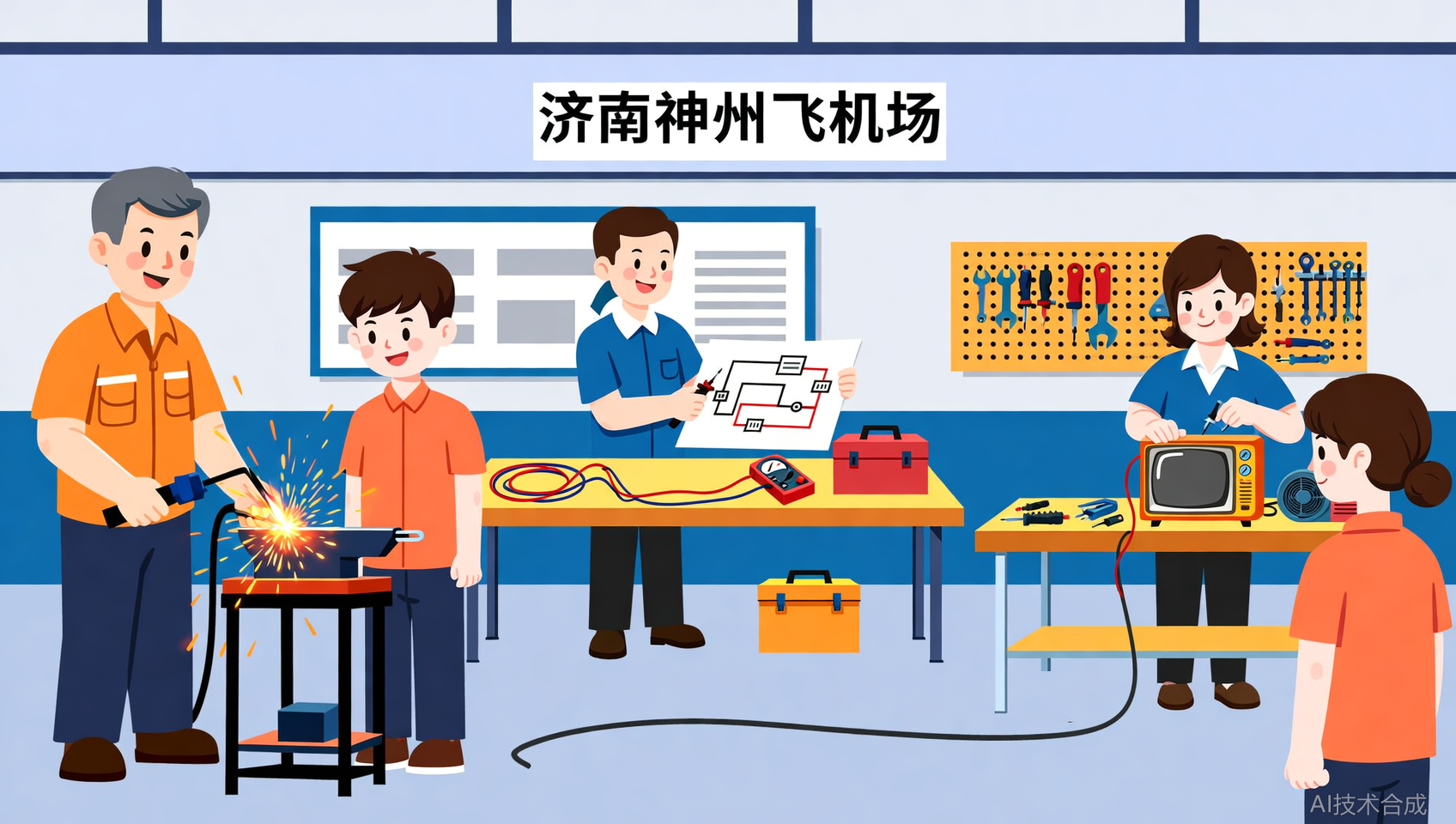 济南神州飞机场师资天团揭秘：享受政府津贴的专家，手把手带你入行