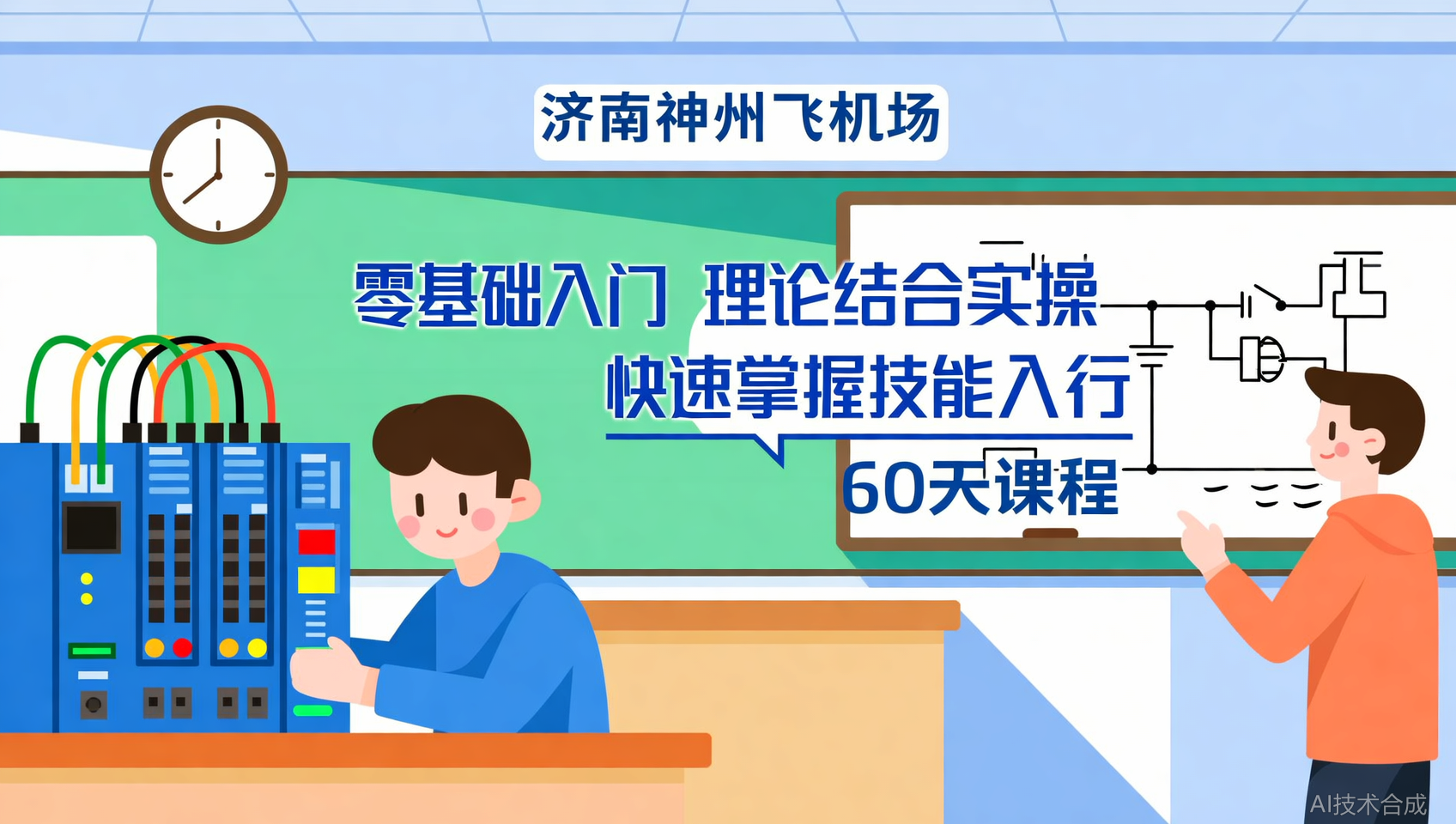 济南神州飞机场PLC综合班：60天拿下西门子S7-200/SMART，工控入门不错的选择