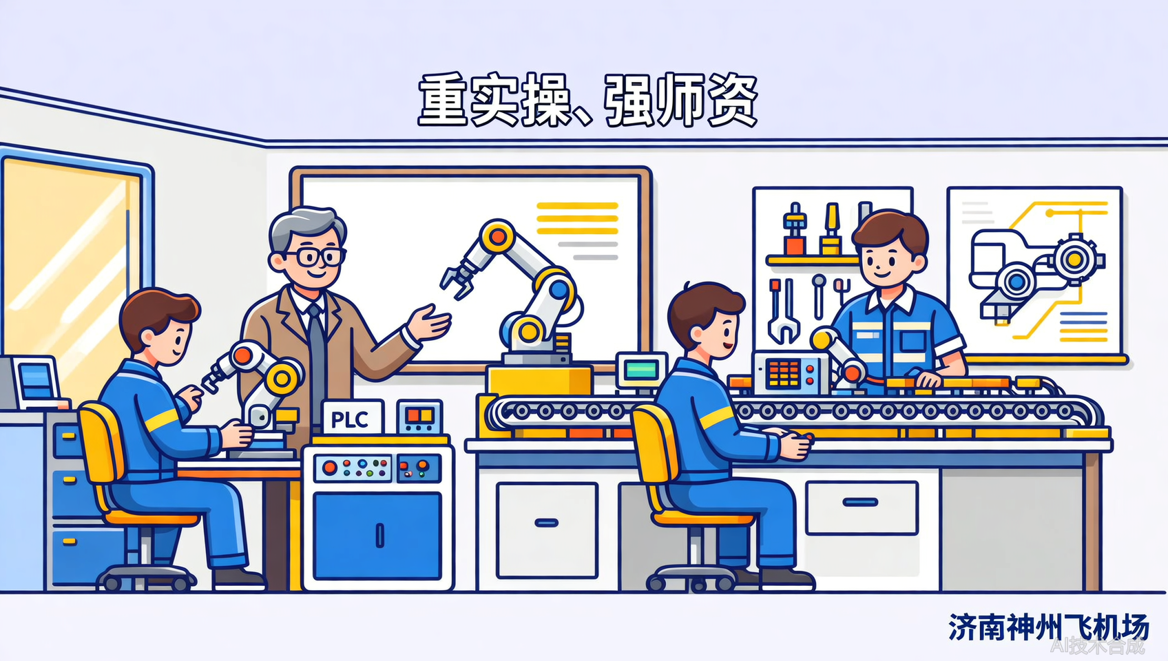 济南神州飞机场电气自动化：传感器、变频器、PLC，这里就是工业4.0的练兵场。