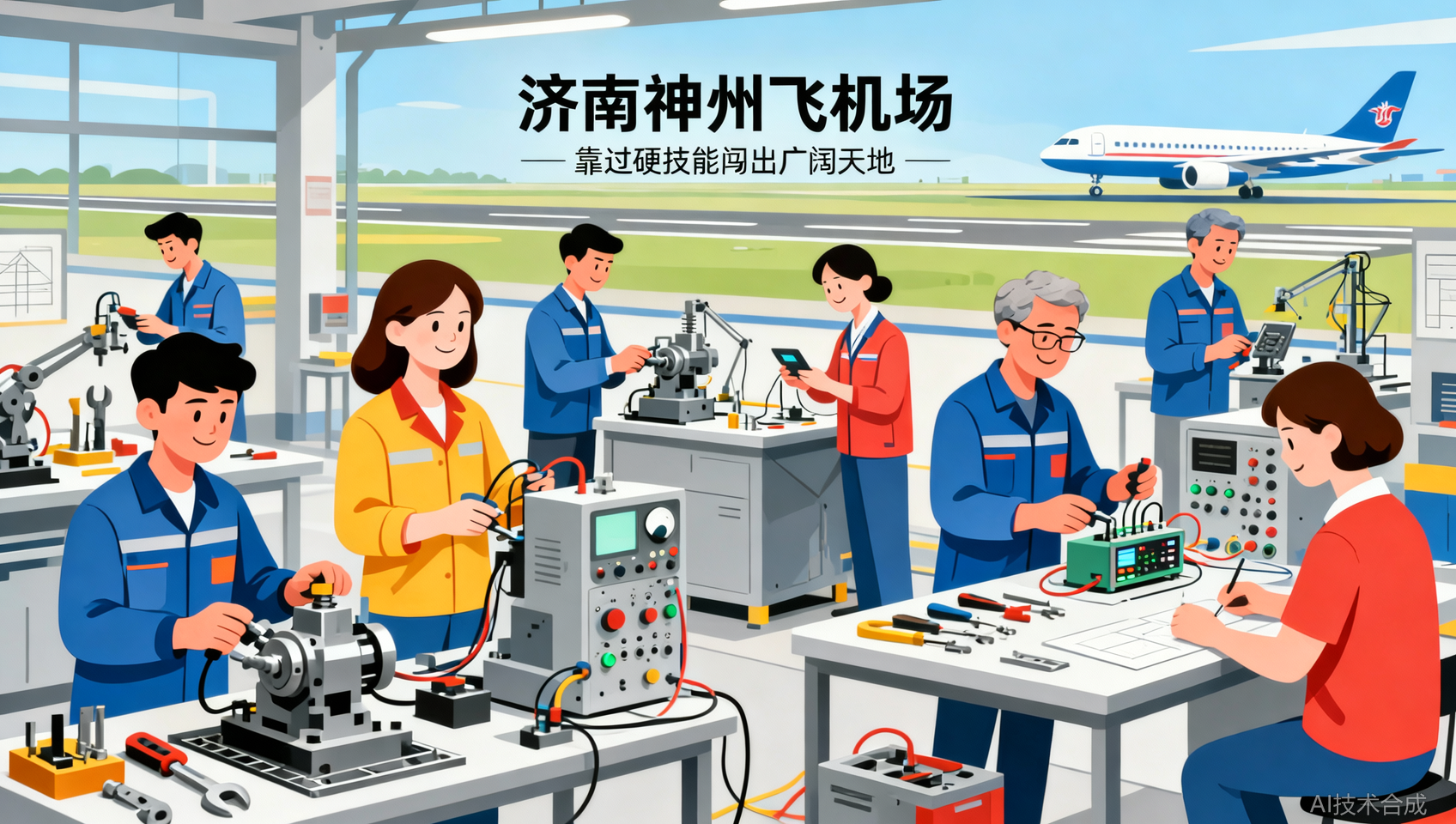 济南神州飞机场直接打脸&ldquo;读书无用论&rdquo;：技术在手，天下我有！