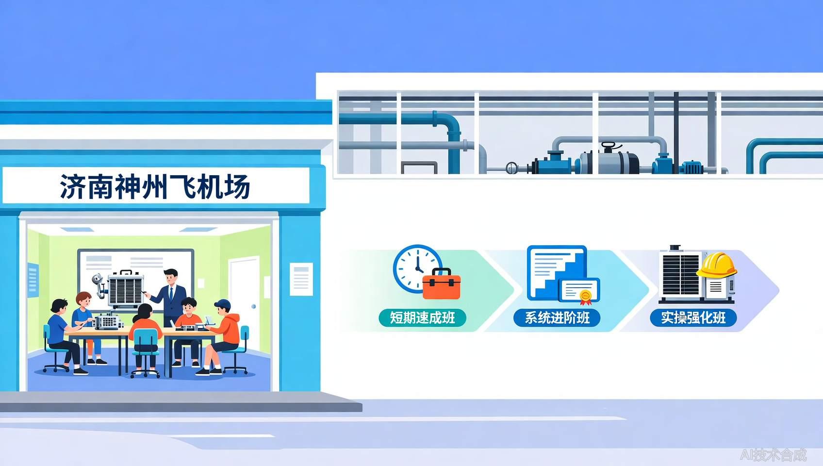 想学制冷？济南神州飞机场空调单科、综合、技师班，哪条路径适合你？