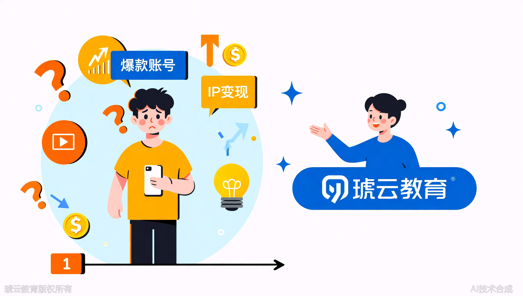 新媒体运营没思路？琥云教育手把手教你打造爆款账号，实现IP变现